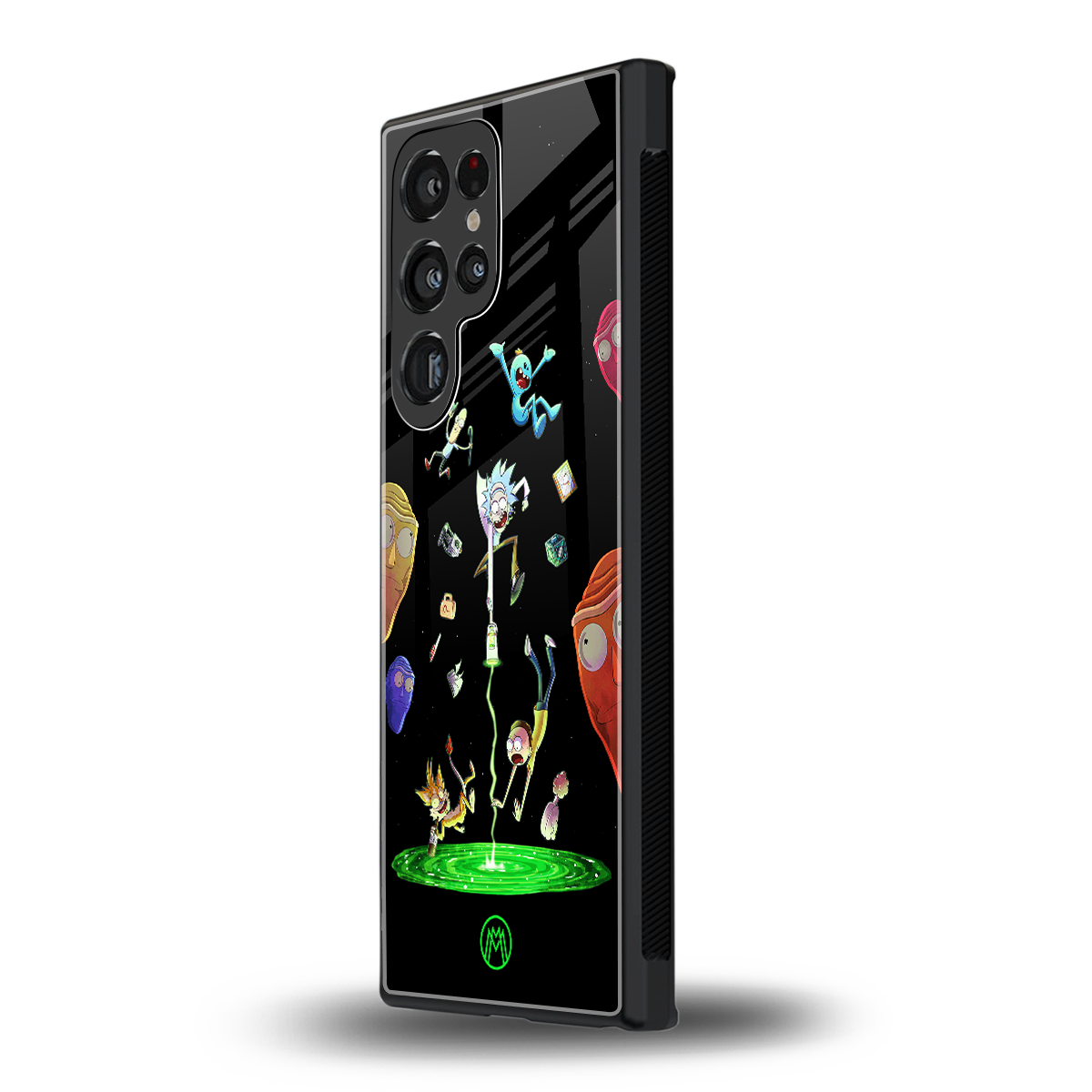 rick and morty amoled back phone cover | glass case for samsung galaxy s23 ultra