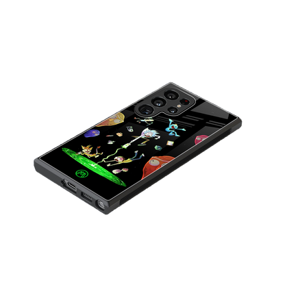 rick and morty amoled back phone cover | glass case for samsung galaxy s24 ultra