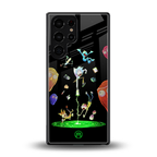 rick and morty amoled back phone cover | glass case for samsung galaxy s25 ultra