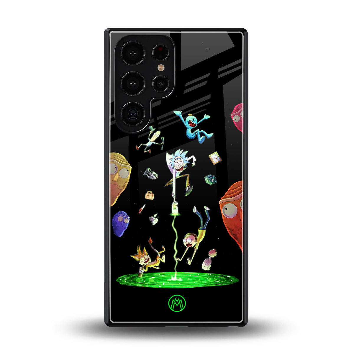 rick and morty amoled back phone cover | glass case for samsung galaxy s25 ultra