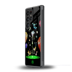 rick and morty amoled back phone cover | glass case for samsung galaxy s25 ultra