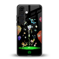 rick and morty amoled back phone cover | glass case for samsung galaxy s24 plus