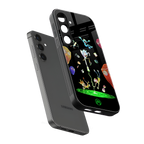 rick and morty amoled back phone cover | glass case for samsung galaxy s24 fe