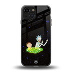 rick and morty fo aesthetic back phone cover | glass case for iphone 13 mini