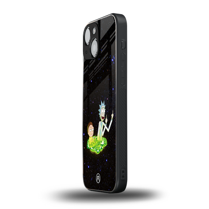 rick and morty fo aesthetic back phone cover | glass case for iphone 13 mini