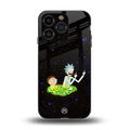 rick and morty fo aesthetic back phone cover | glass case for iphone 13 pro