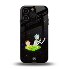 rick and morty fo aesthetic back phone cover | glass case for iphone 13 pro