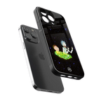 rick and morty fo aesthetic back phone cover | glass case for iphone 13 pro