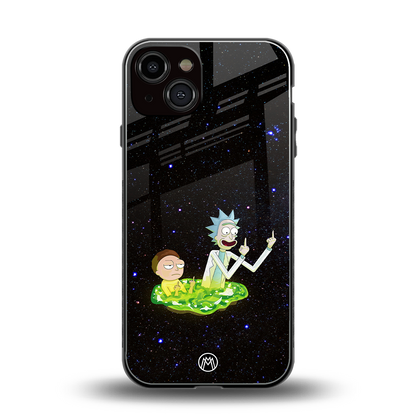 rick and morty fo aesthetic back phone cover | glass case for iphone 13