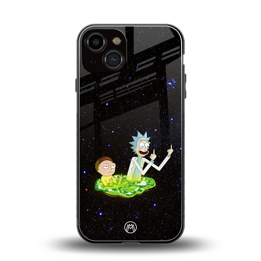 rick and morty fo aesthetic back phone cover | glass case for iphone 13