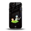 rick and morty fo aesthetic back phone cover | glass case for iphone 15 plus