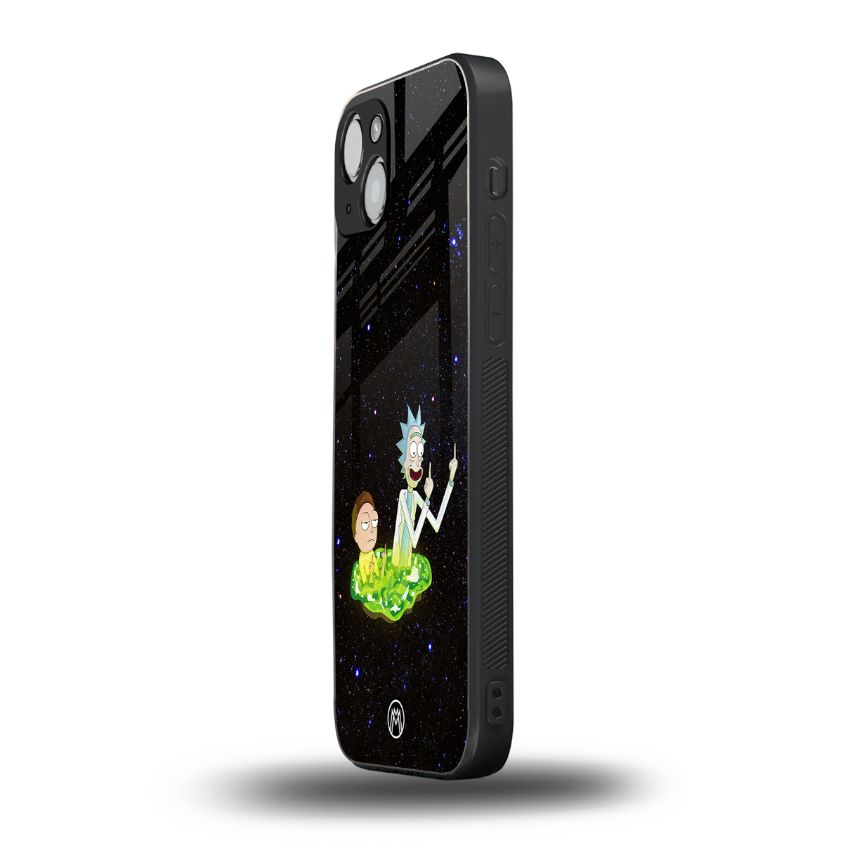 rick and morty fo aesthetic back phone cover | glass case for iphone 15 plus