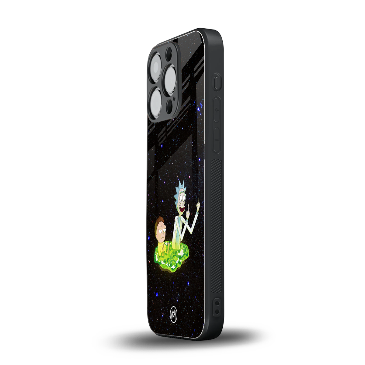 rick and morty fo aesthetic back phone cover | glass case for iphone 15 pro