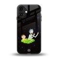 rick and morty fo aesthetic back phone cover | glass case for iphone 16 plus