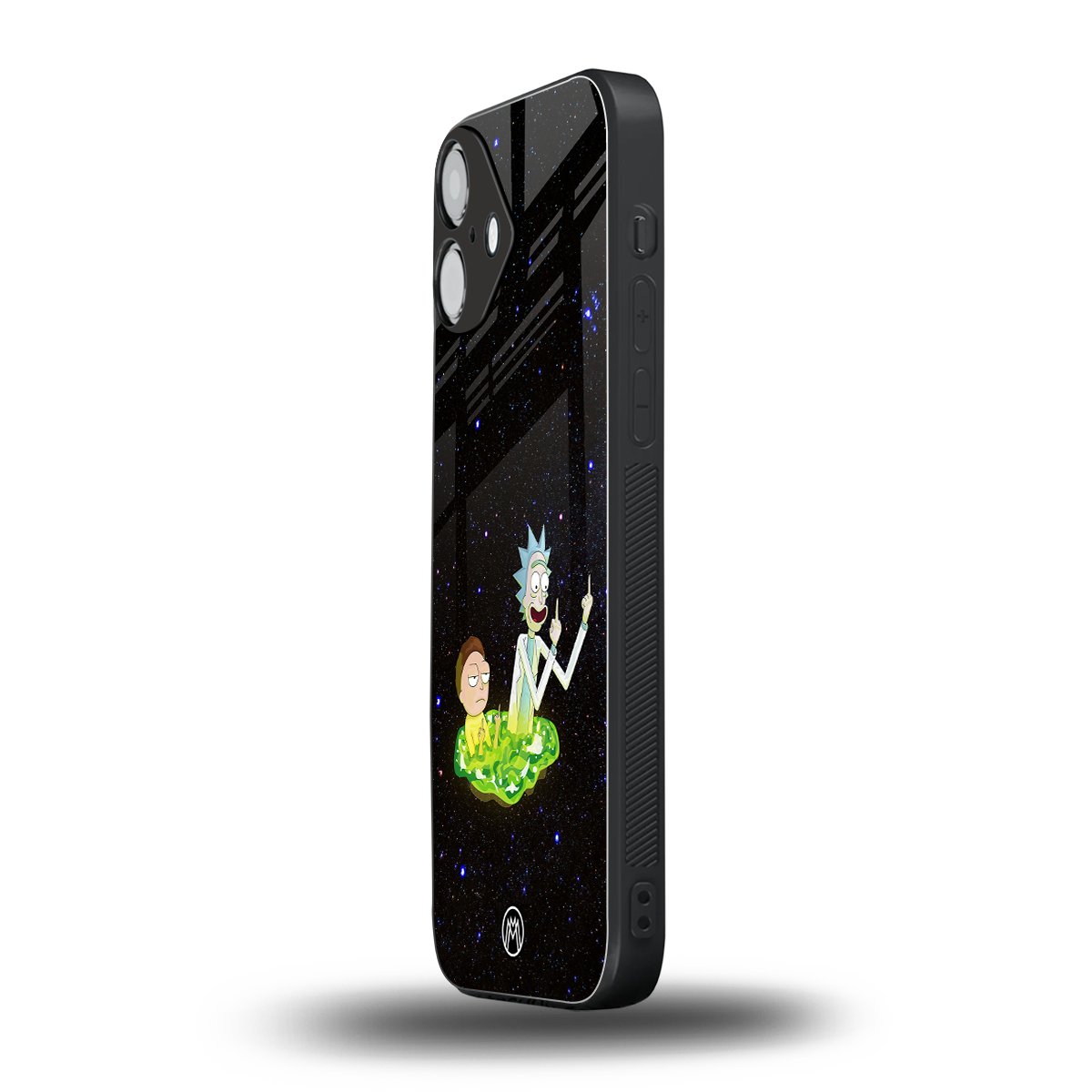 rick and morty fo aesthetic back phone cover | glass case for iphone 16 plus