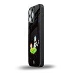 rick and morty fo aesthetic back phone cover | glass case for iphone 16 pro max