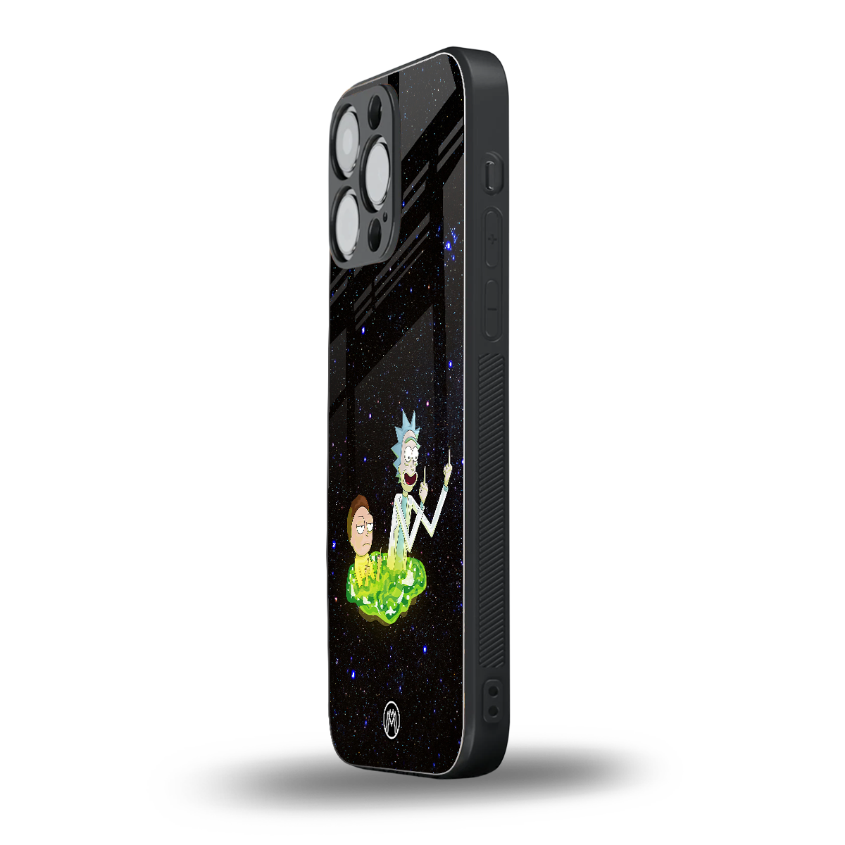 rick and morty fo aesthetic back phone cover | glass case for iphone 16 pro max