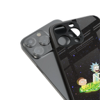 rick and morty fo aesthetic back phone cover | glass case for iphone 13 pro