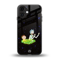 rick and morty fo aesthetic back phone cover | glass case for iphone 16
