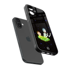 rick and morty fo aesthetic back phone cover | glass case for iphone 16