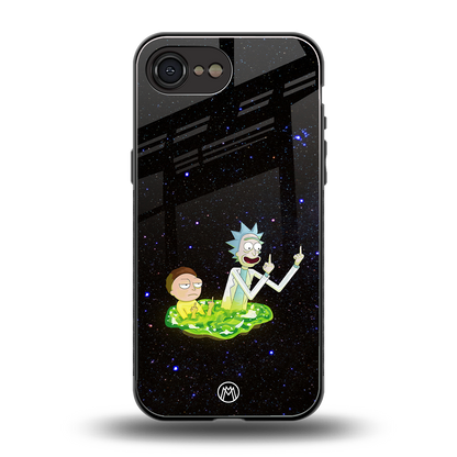 rick and morty fo aesthetic back phone cover | glass case for iphone 16e