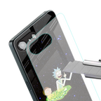 rick and morty fo aesthetic back phone cover | glass case for iphone 16e