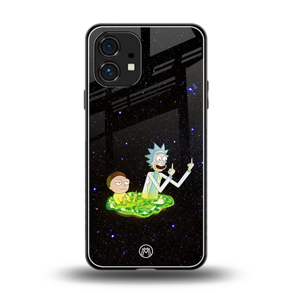 rick and morty fo aesthetic back phone cover | glass case for nothing phone 1