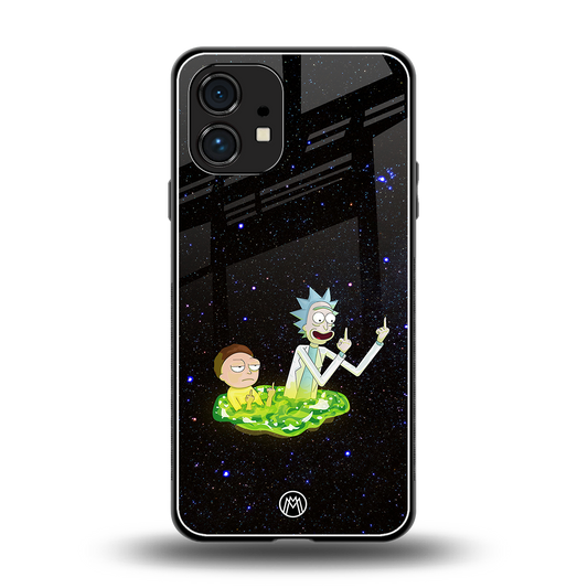 rick and morty fo aesthetic back phone cover | glass case for nothing phone 1