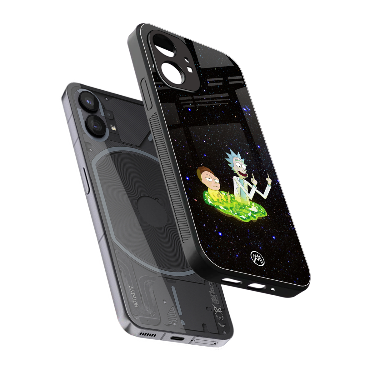 rick and morty fo aesthetic back phone cover | glass case for nothing phone 1