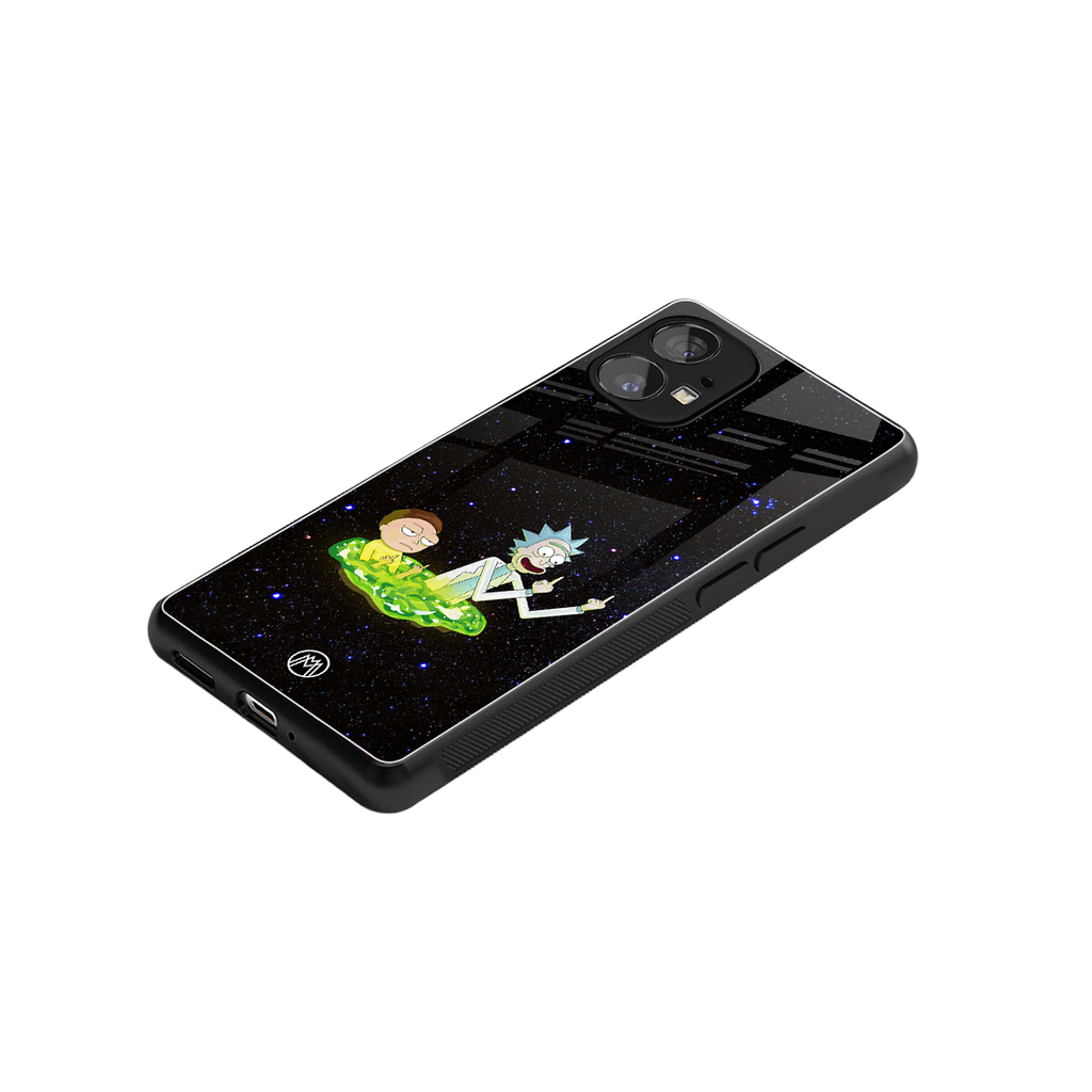 rick and morty fo aesthetic back phone cover | glass case for nothing phone 1