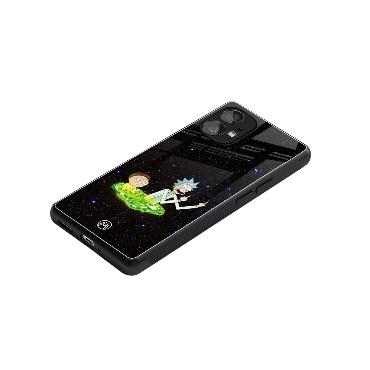 rick and morty fo aesthetic back phone cover | glass case for nothing phone 1