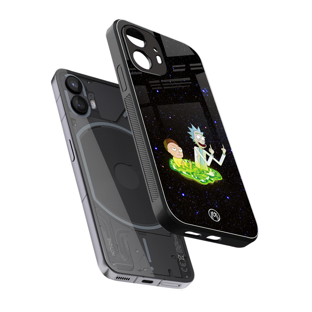 rick and morty fo aesthetic back phone cover | glass case for nothing phone 2