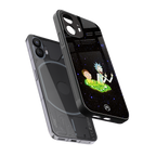 rick and morty fo aesthetic back phone cover | glass case for nothing phone 2