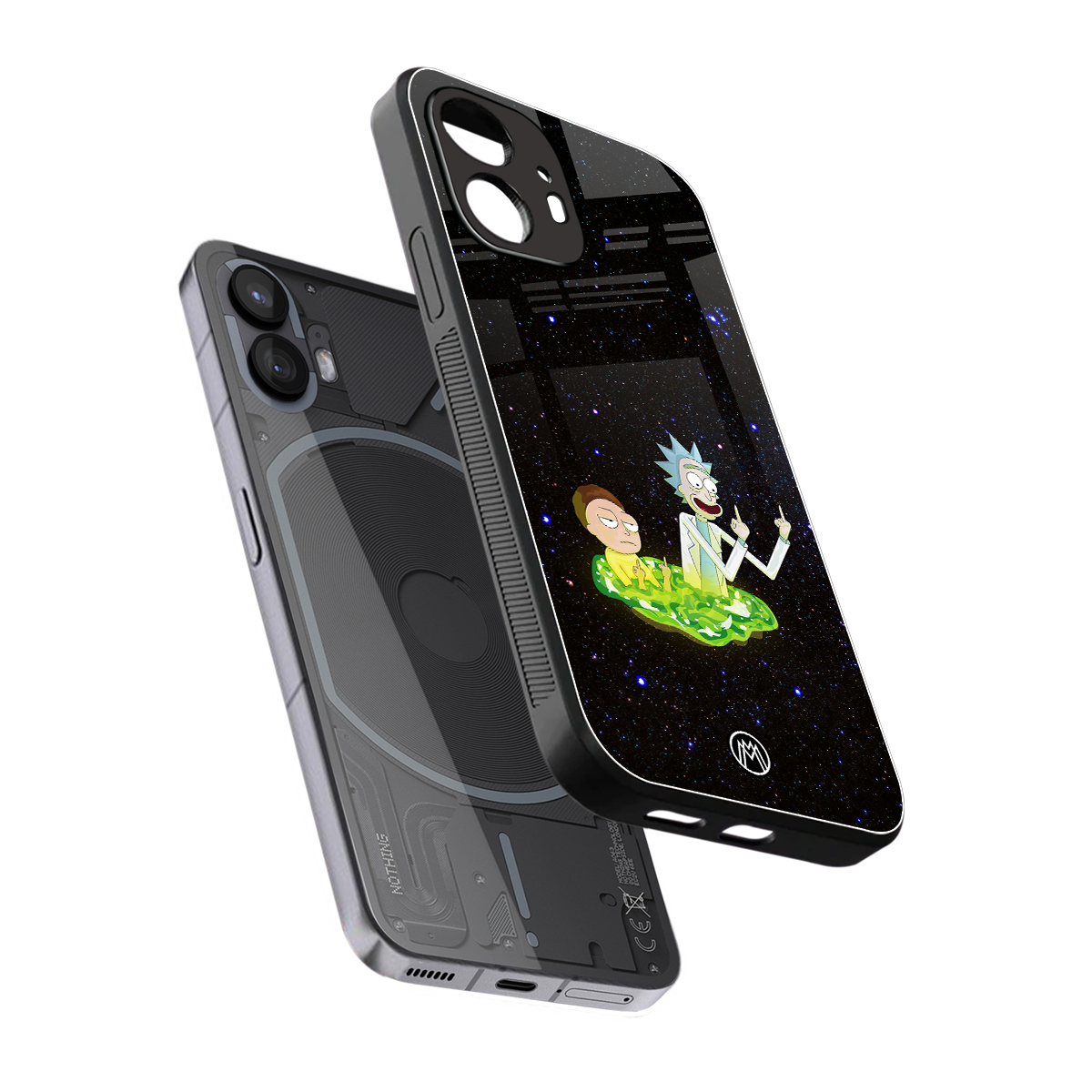 rick and morty fo aesthetic back phone cover | glass case for nothing phone 2