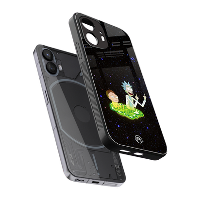 rick and morty fo aesthetic back phone cover | glass case for nothing phone 2