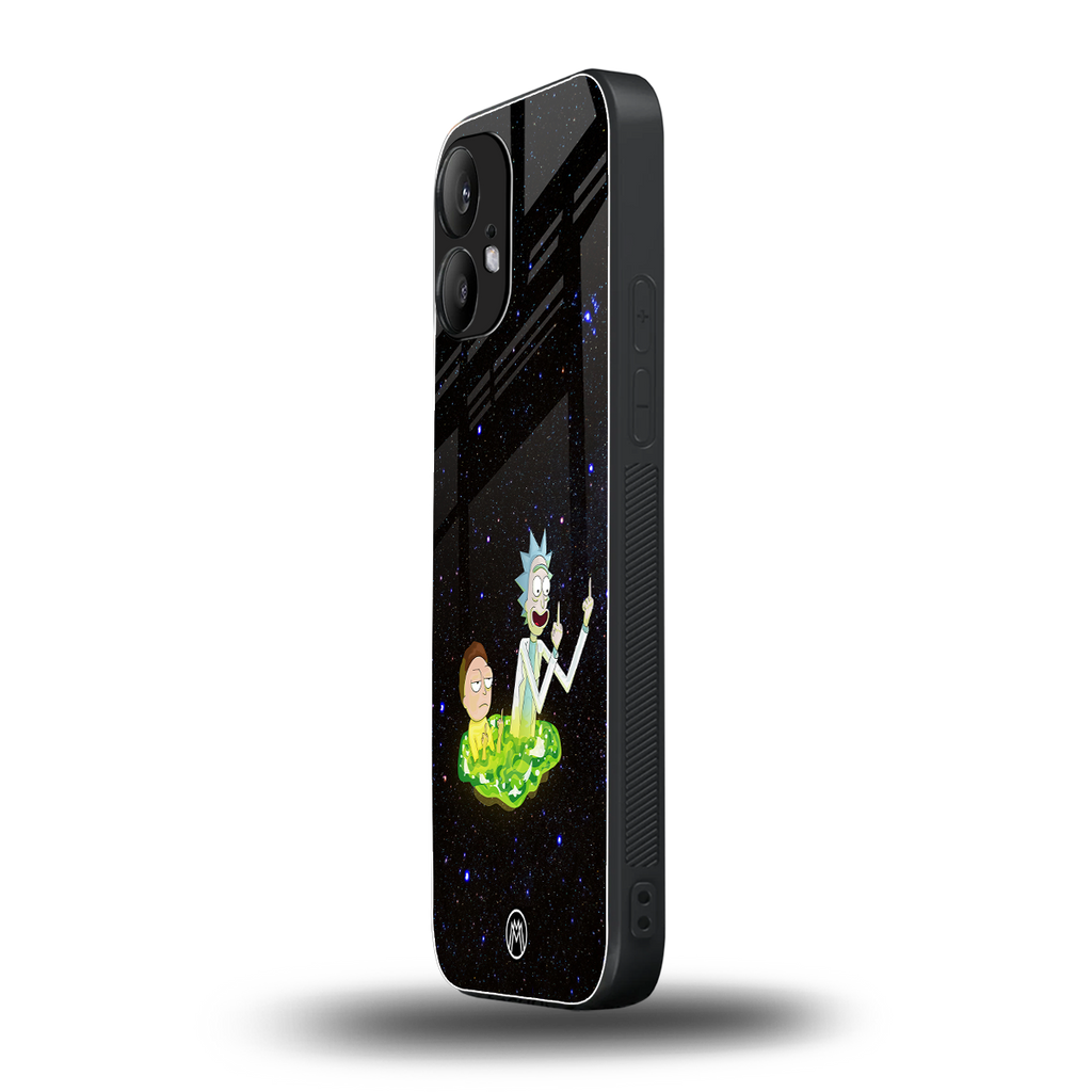 rick and morty fo aesthetic back phone cover | glass case for nothing phone 2