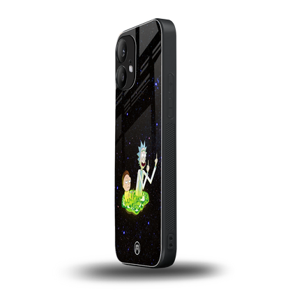 rick and morty fo aesthetic back phone cover | glass case for nothing phone 2