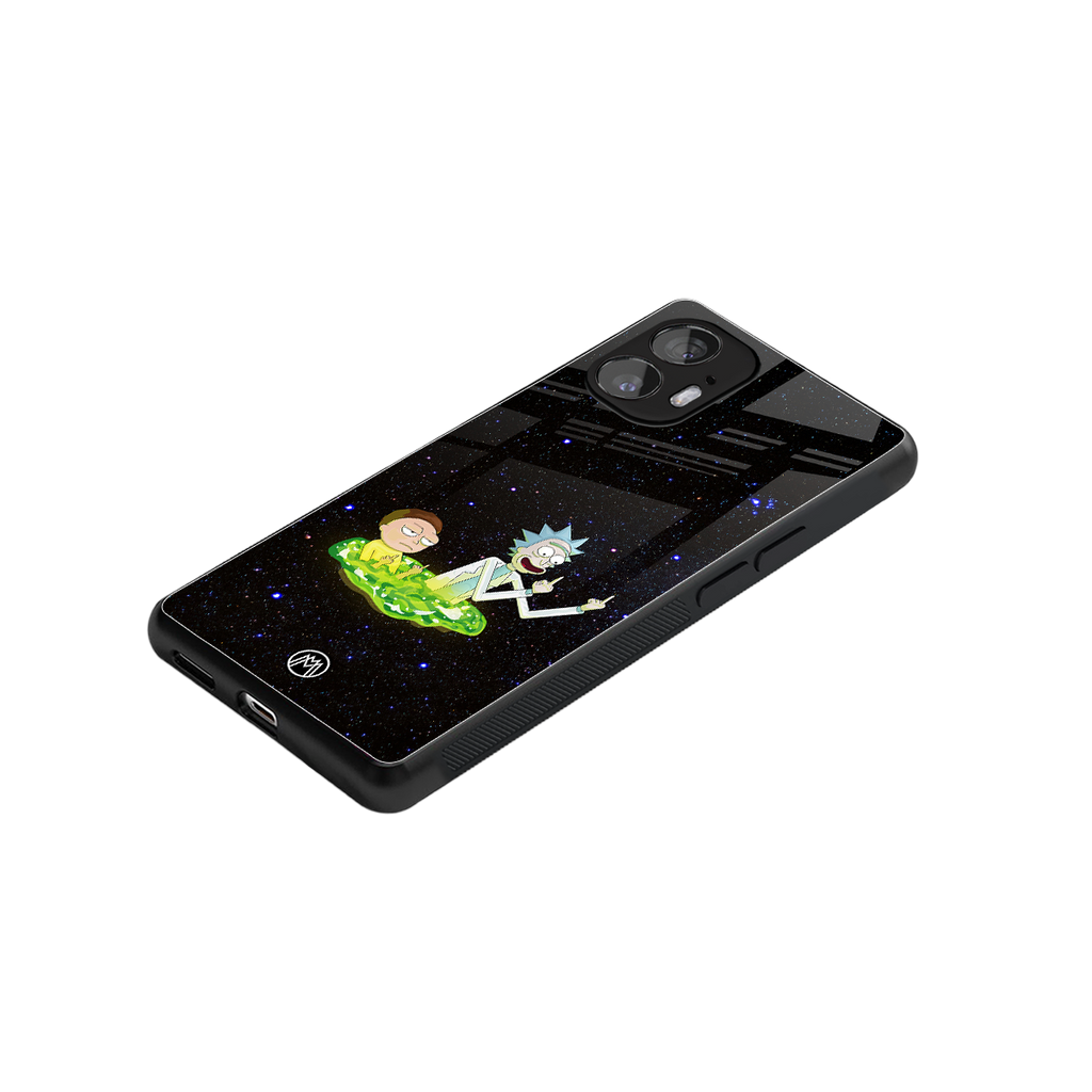 rick and morty fo aesthetic back phone cover | glass case for nothing phone 2