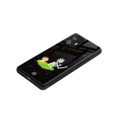 rick and morty fo aesthetic back phone cover | glass case for nothing phone 2