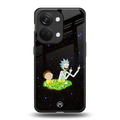 rick and morty fo aesthetic back phone cover | glass case for oneplus nord 3