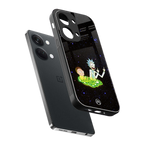 rick and morty fo aesthetic back phone cover | glass case for oneplus nord 3