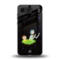 rick and morty fo aesthetic back phone cover | glass case for oneplus nord 4