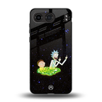 rick and morty fo aesthetic back phone cover | glass case for oneplus nord 4
