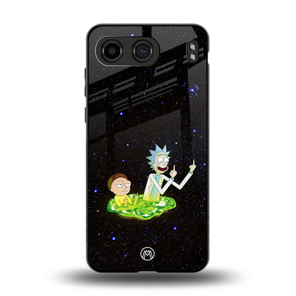 rick and morty fo aesthetic back phone cover | glass case for oneplus nord 4