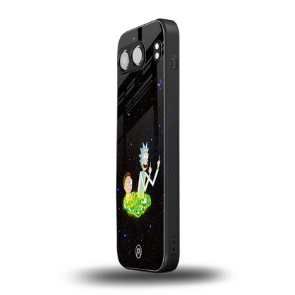 rick and morty fo aesthetic back phone cover | glass case for oneplus nord 4