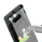 rick and morty fo aesthetic back phone cover | glass case for oneplus nord 4