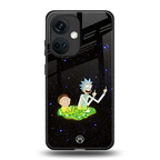rick and morty fo aesthetic back phone cover | glass case for oneplus nord ce 3