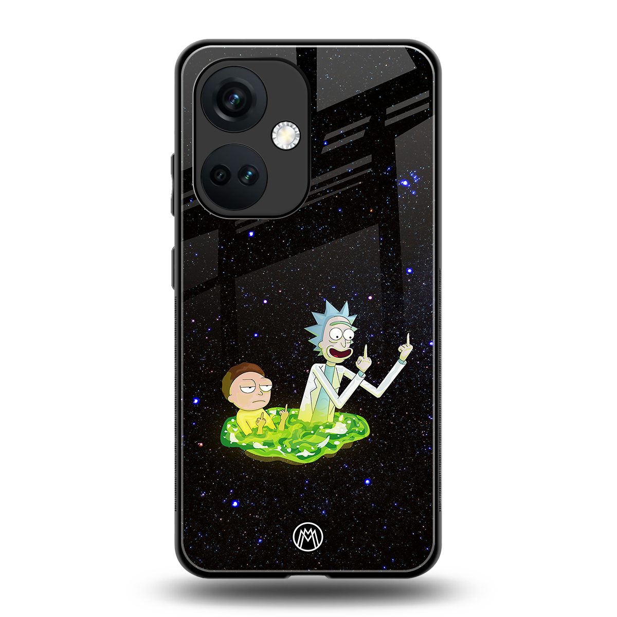 rick and morty fo aesthetic back phone cover | glass case for oneplus nord ce 3