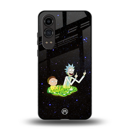 rick and morty fo aesthetic back phone cover | glass case for oneplus nord ce 4 lite