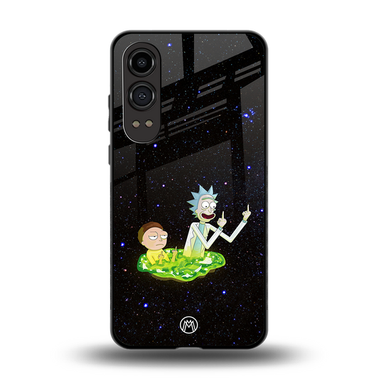 rick and morty fo aesthetic back phone cover | glass case for oneplus nord ce 4 lite